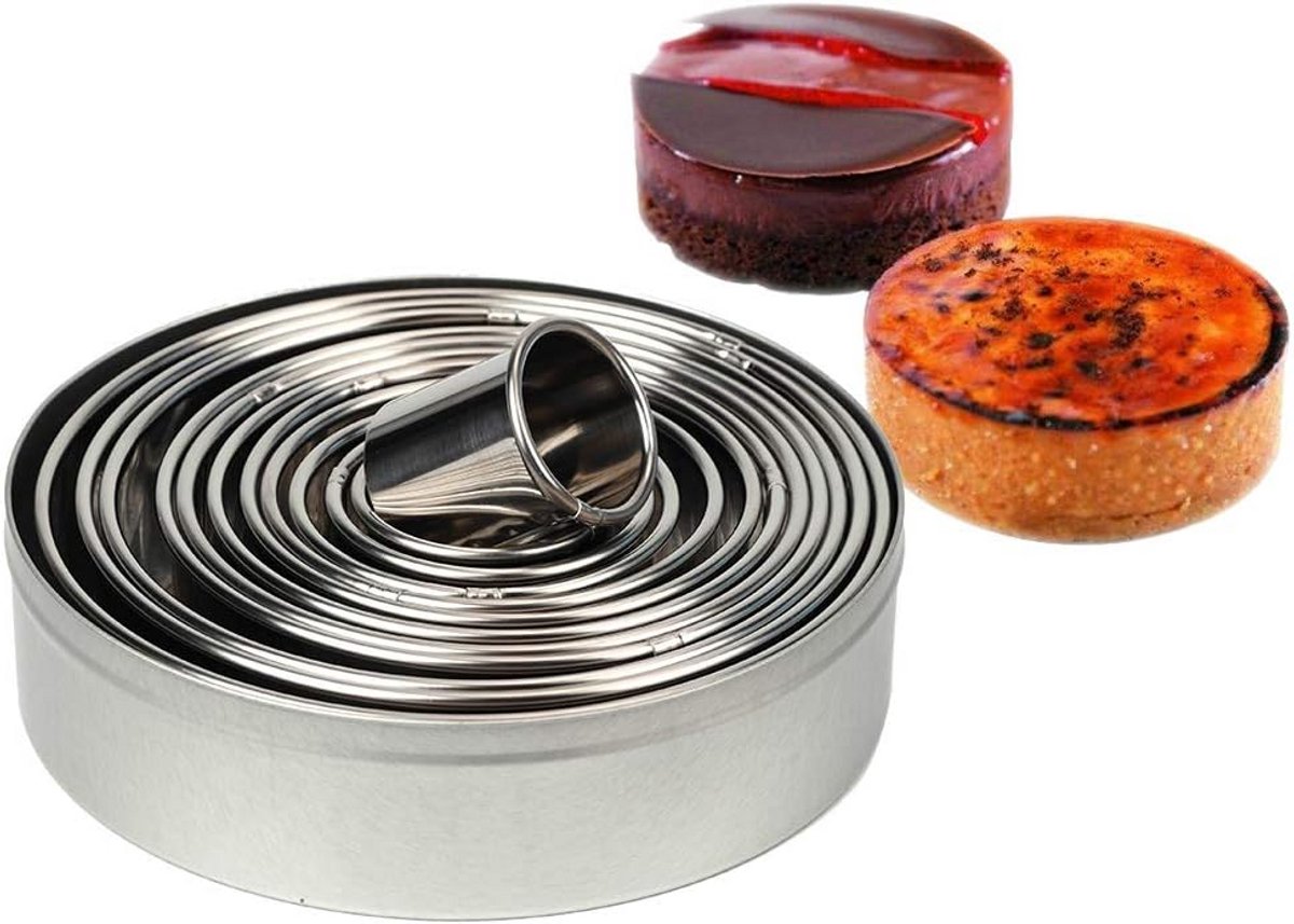 Ronde Koekjesmaaier Set van 12 - Perfect voor Taart en Gebak Decoratie