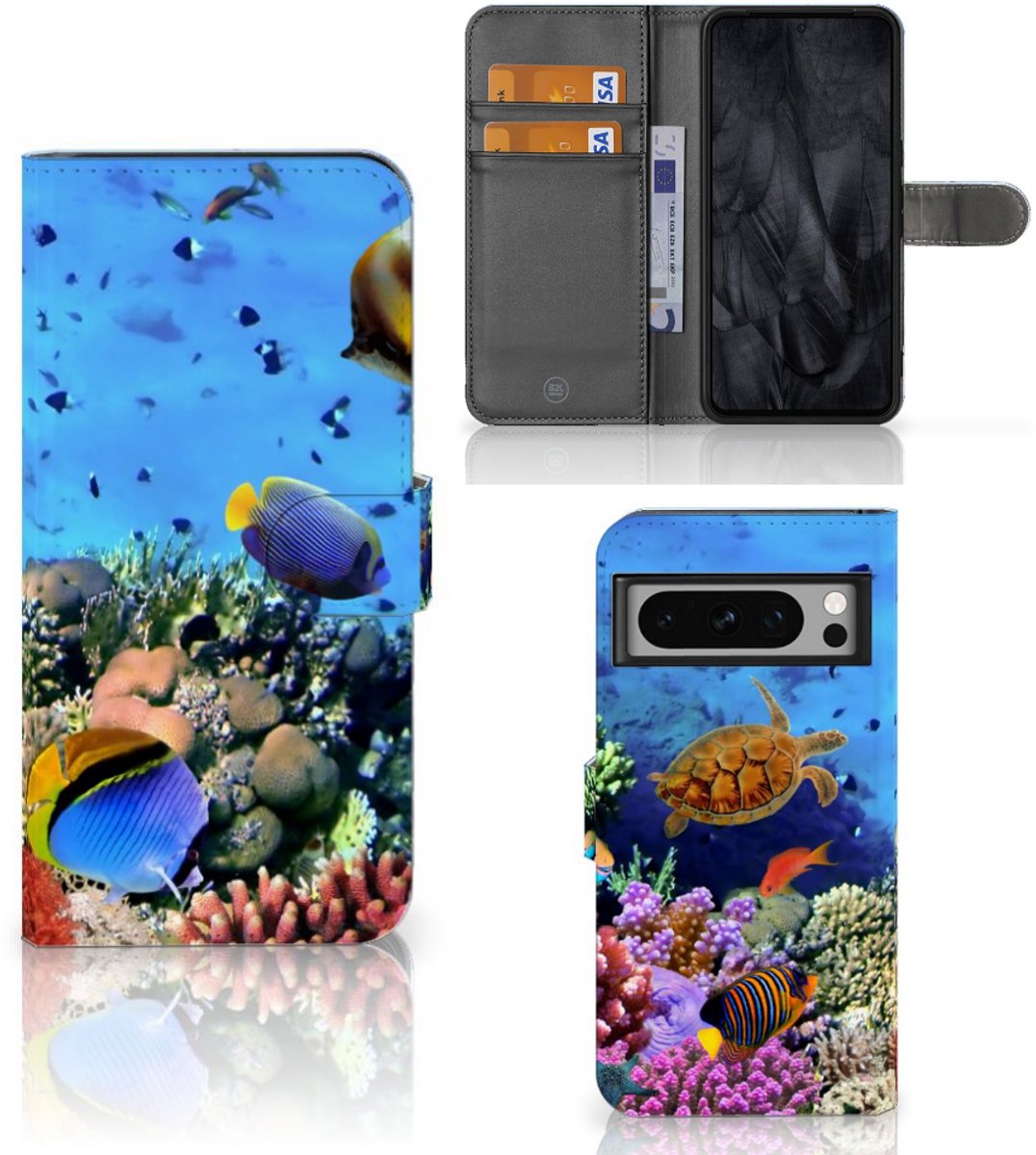 Google Pixel 8 Pro Telefoonhoesje met Pasjes Vissen