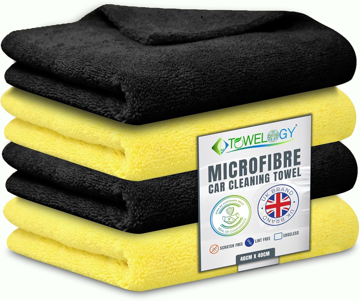 Randloze Microvezeldoeken voor Auto - 40x40cm Absorberend Pack van 4