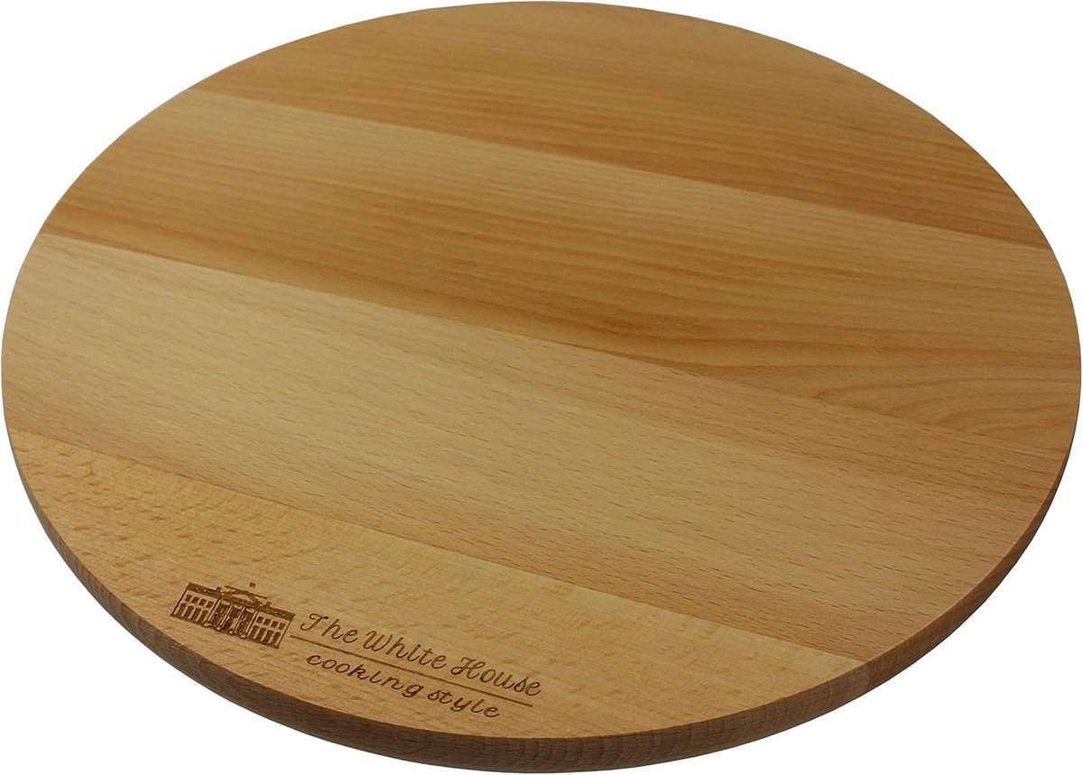 Houten roterende keukenplank - Taartstandaard, pizzaplaat en serveerplank (29 cm)
