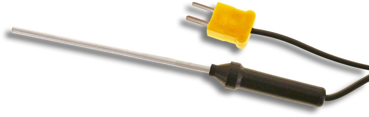 Type K Staaftemperatuursensor -50 °C tot 300 °C - Lange Temperatuursensor 75 mm met Kabel
