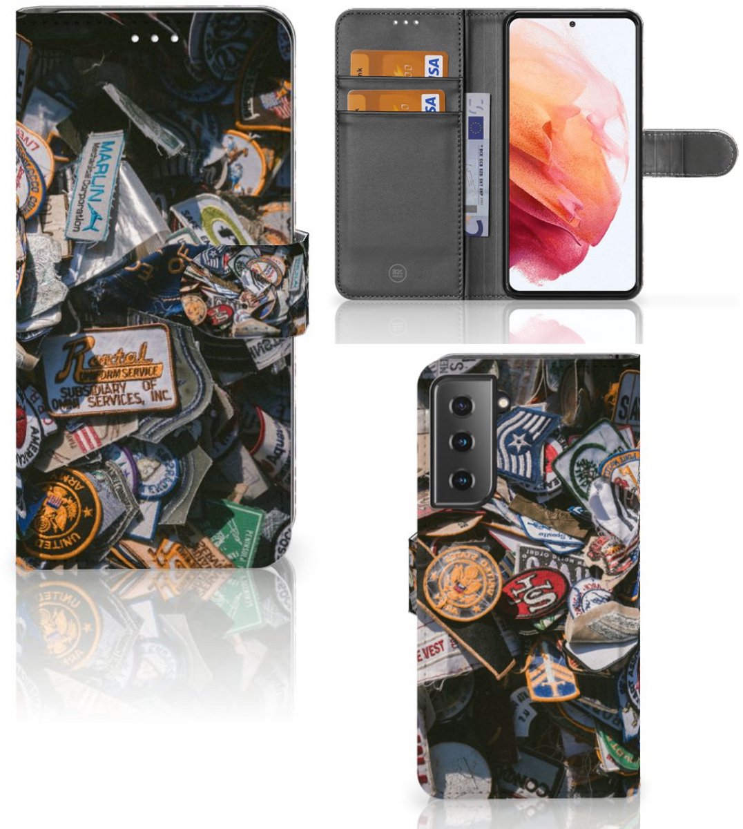 Samsung Galaxy S21 Telefoonhoesje met foto Badges