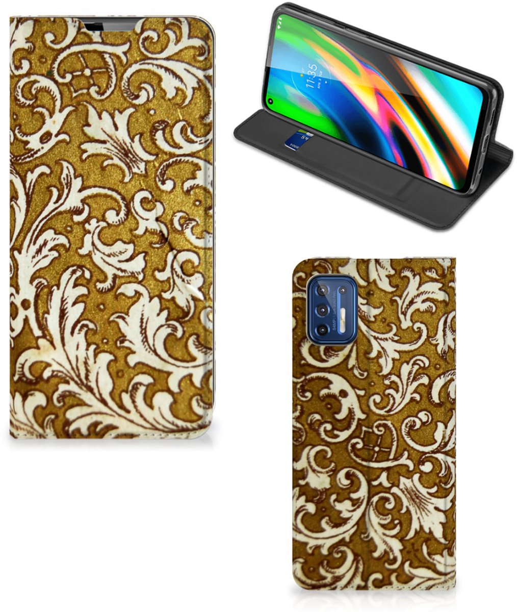 Telefoon Hoesje Motorola Moto G9 Plus Barok Goud
