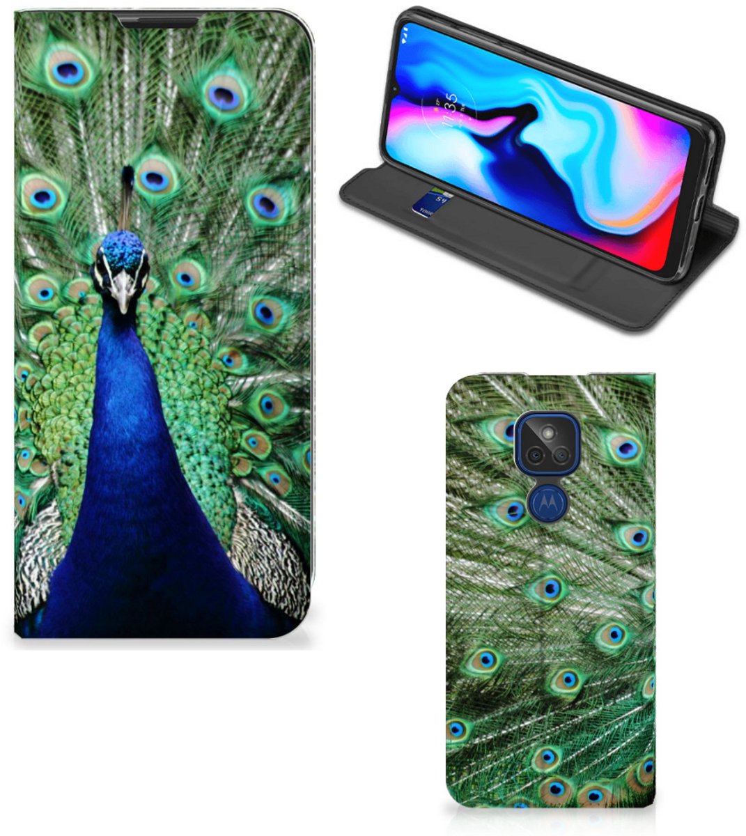 Motorola Moto G9 Play Hoesje maken Pauw