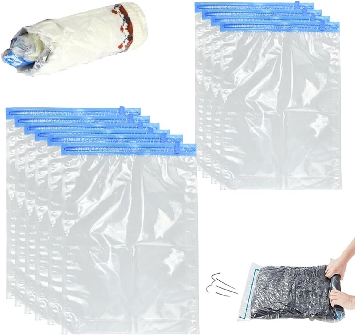 Vacuümzakken voor Kleding en Beddengoed - Set van 10