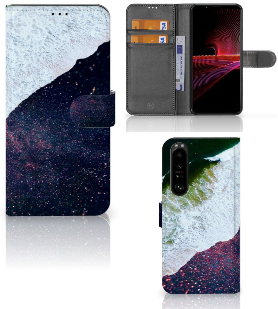 Sony Xperia 1 III Book Case Sea in Space