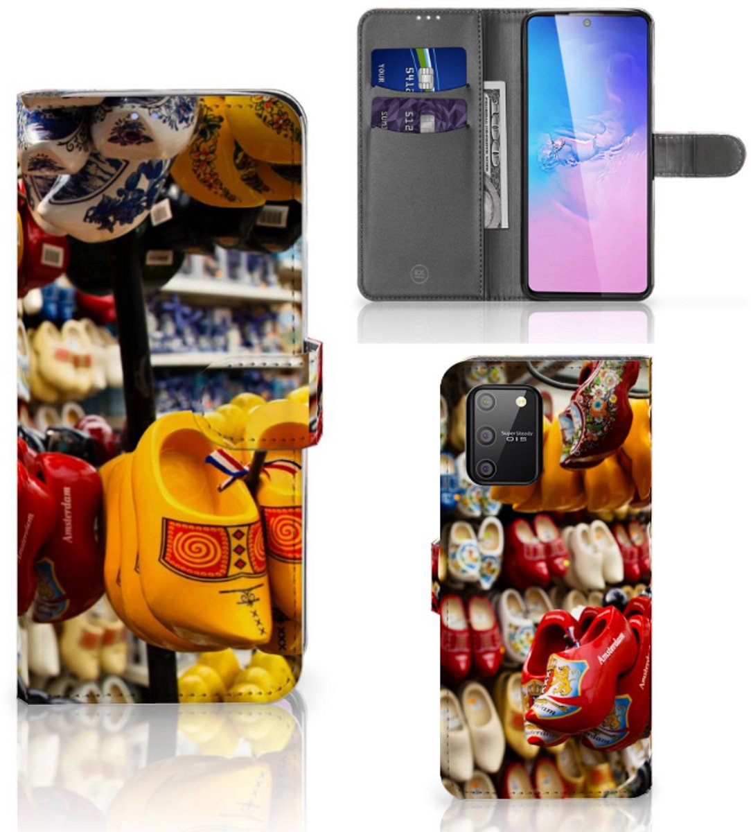 Boekhoesje voor Samsung S10 Lite Flip Cover Klompen