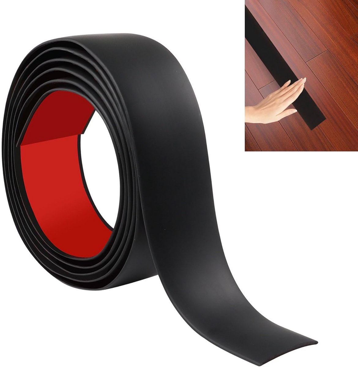 Laminaatvloer Drempelstrip 200cm x 4cm - Zelfklevende Vinylvloerstrip voor Naadloze Overga