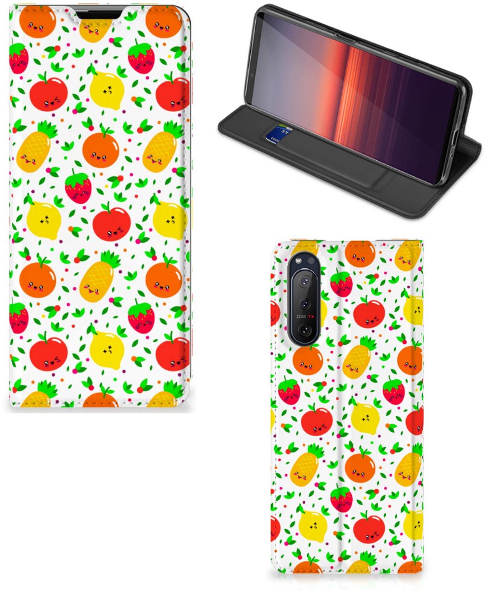 Sony Xperia 5 II Flip Style Cover Fruits