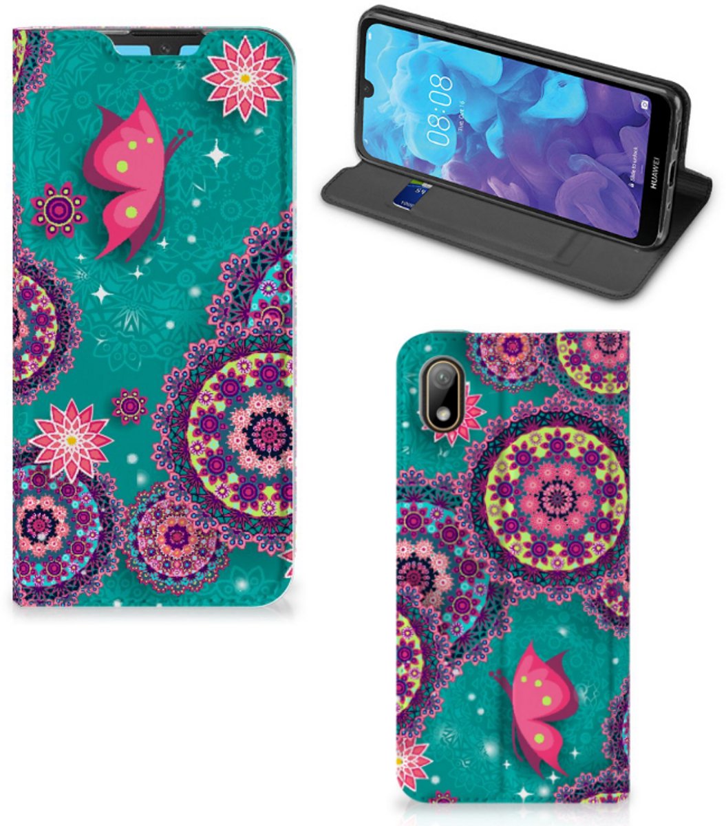 Huawei Y5 (2019) Bookcase Cirkels en Vlinders