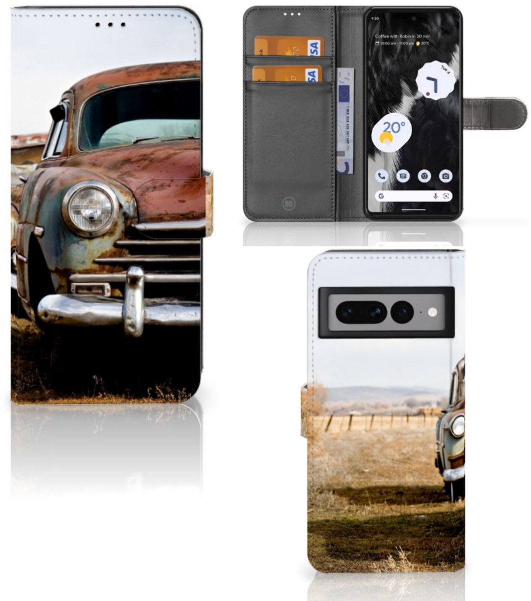 Google Pixel 7 Pro Telefoonhoesje met foto Vintage Auto