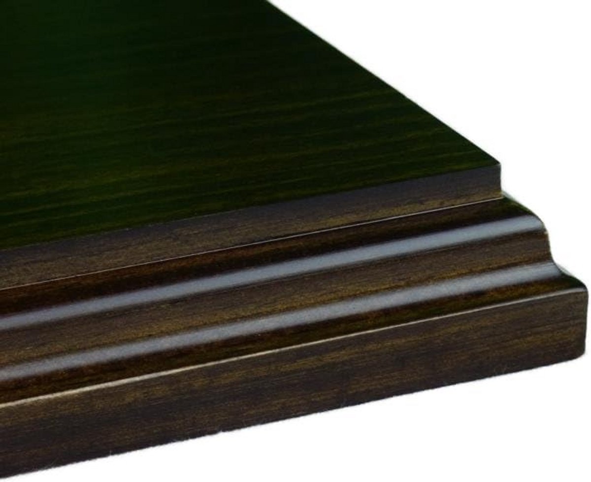 Rechthoekige sokkel van massief hout 25 x 18 cm - Gesatineerd walnoot