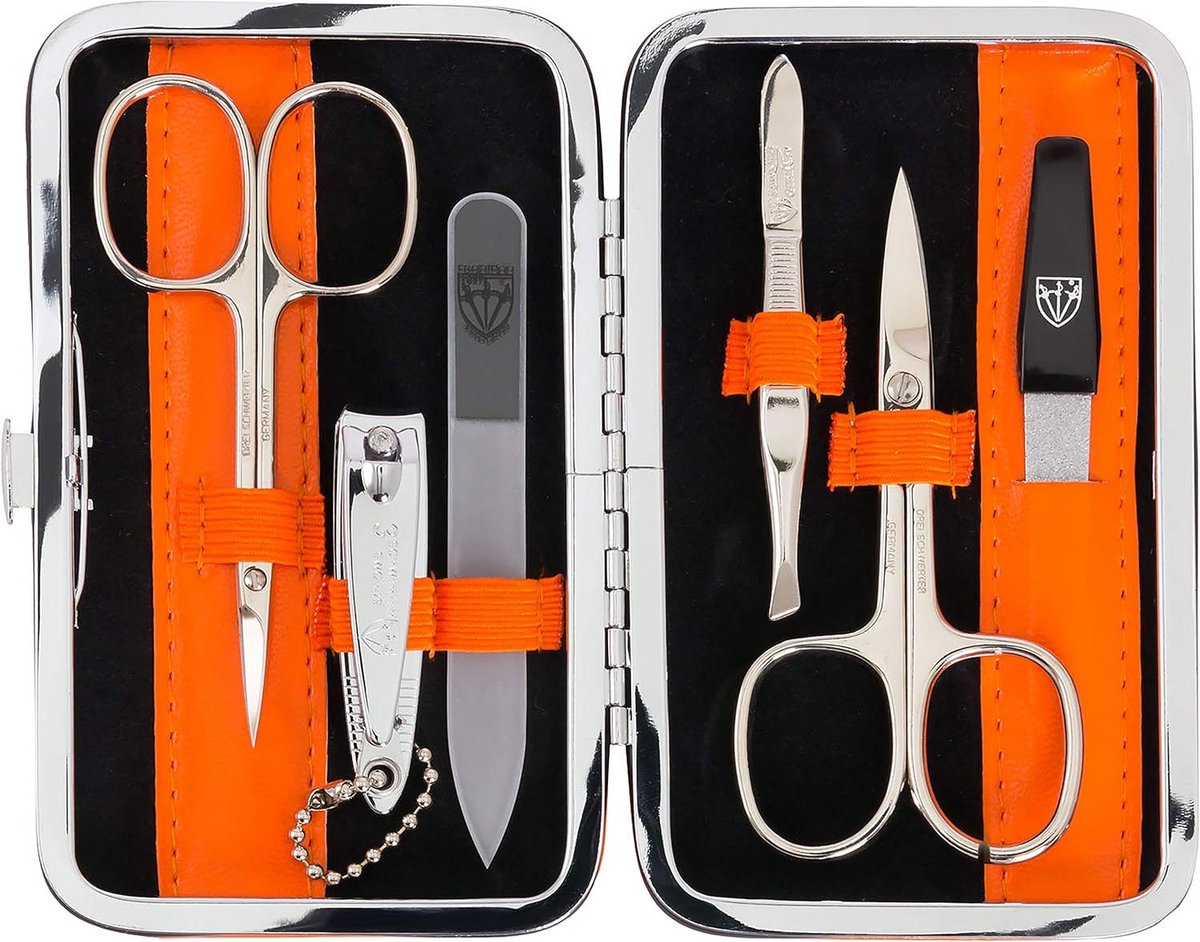 6-delige Manicureset met Kunstlederen Etui - Perfect voor Thuis