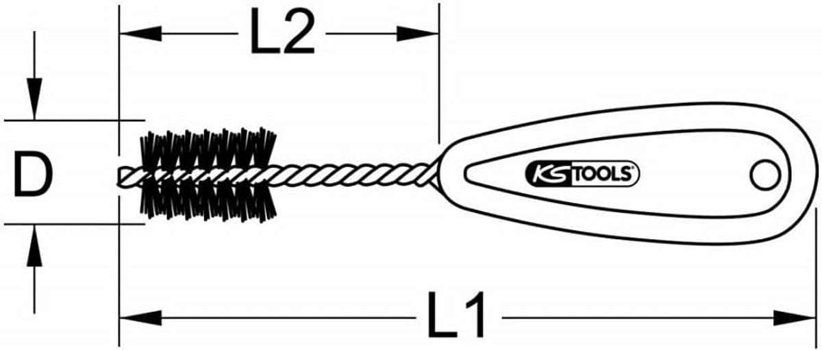 Koperbuis-binnenborstel 18mm voor oppervlakte reiniging