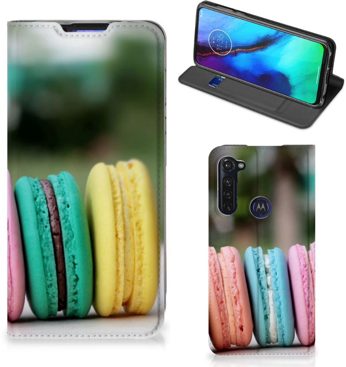 Motorola Moto G Pro Flip Style Cover Macarons