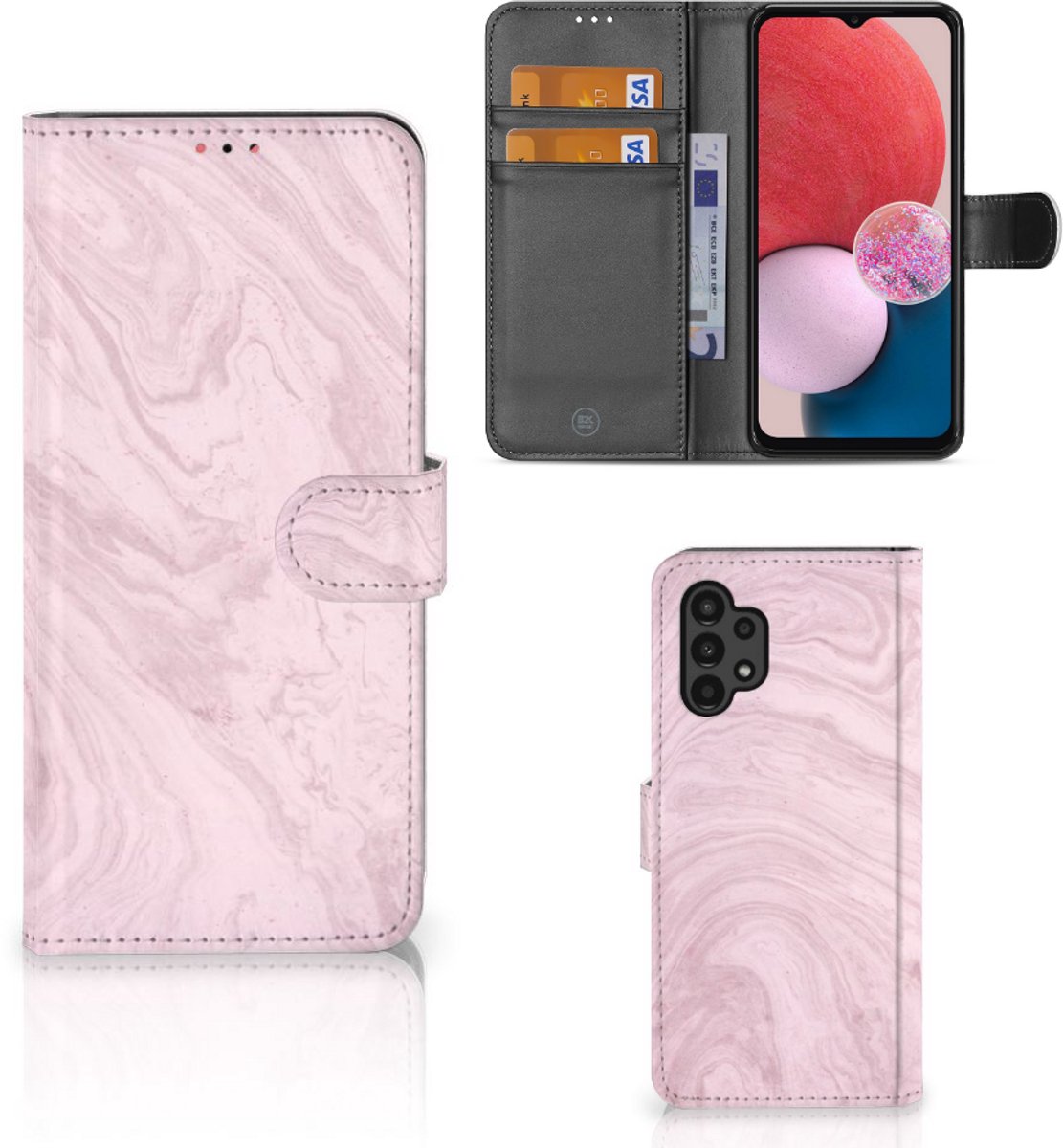 Samsung Galaxy A13 (4G) Bookcase Marble Pink - Origineel Cadeau Vriendin