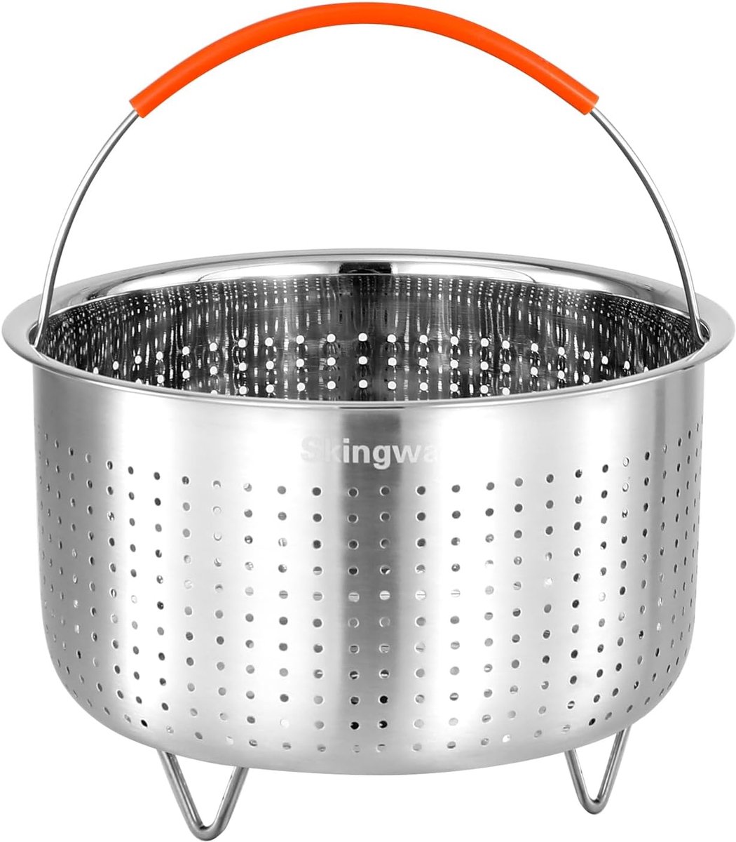Stoommandje voor Instant Pot - Roestvrij Staal, Geschikt voor Diverse Maten