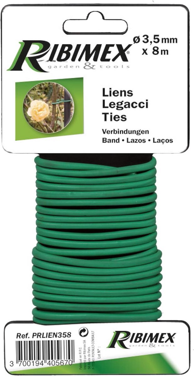 Groene plantenlink met een diameter van 3,5 mm en een lengte van 8 m