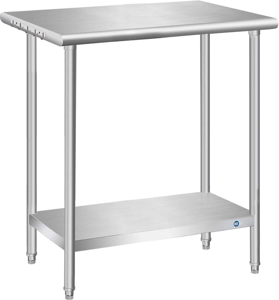 Roestvrijstalen voorbereidingstafel 76 x 30 cm voor keuken en restaurant