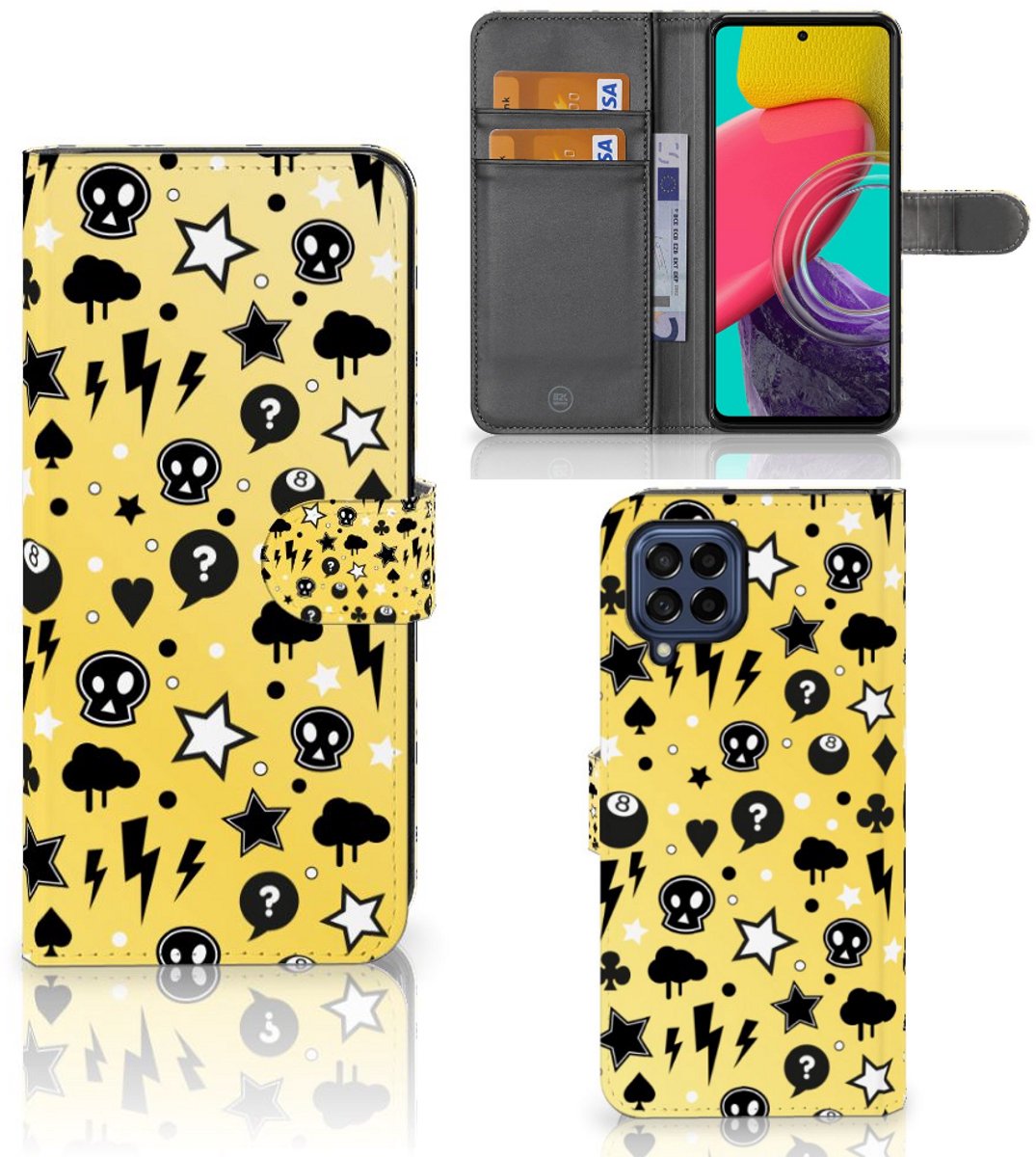 Telefoonhoesje met Naam Samsung Galaxy M53 Punk Geel