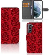 Étui pour téléphone portable Samsung Galaxy S21 FE Bookcase mobile Roses rouges