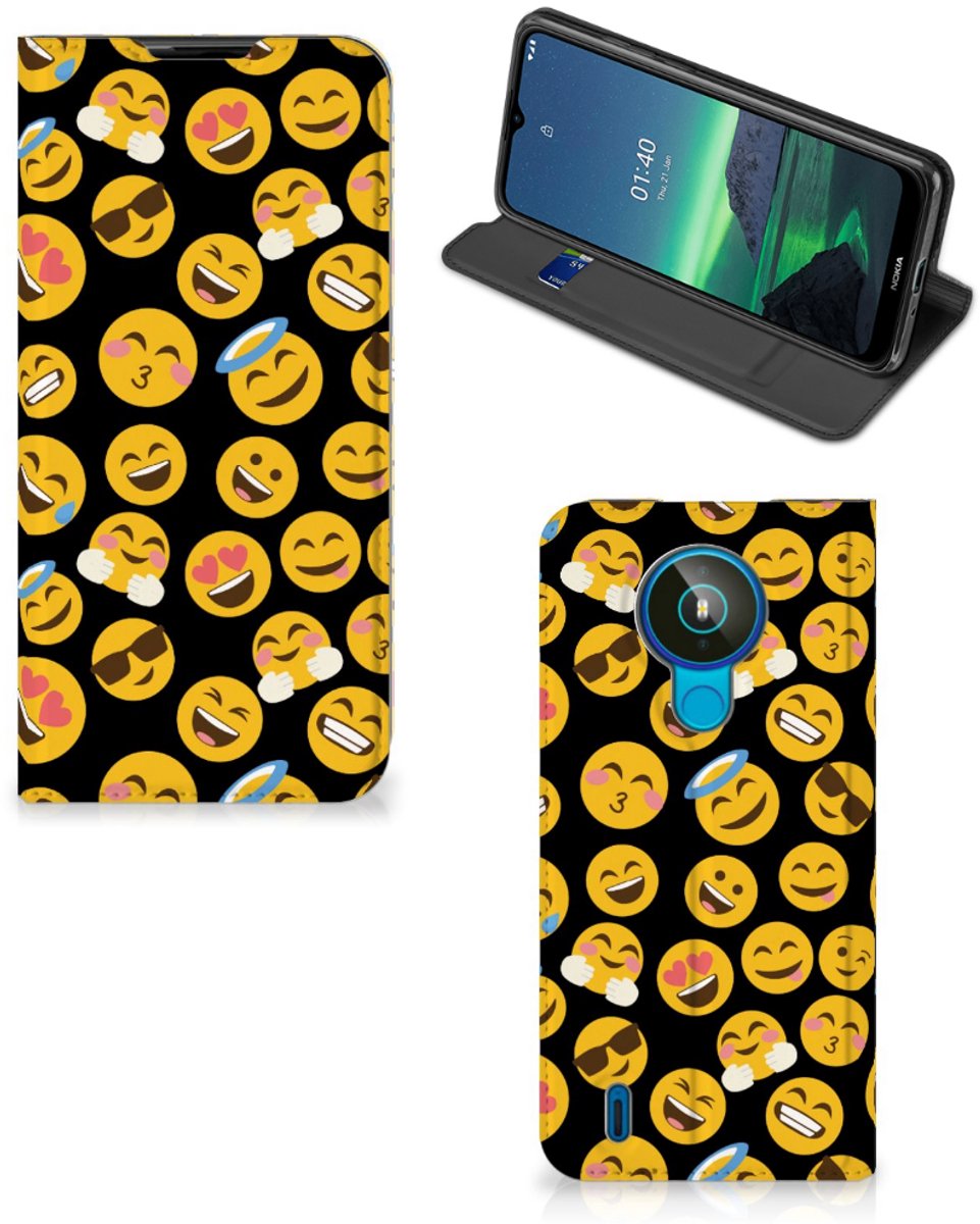 Nokia 1.4 Hoesje met Magneet Emoji