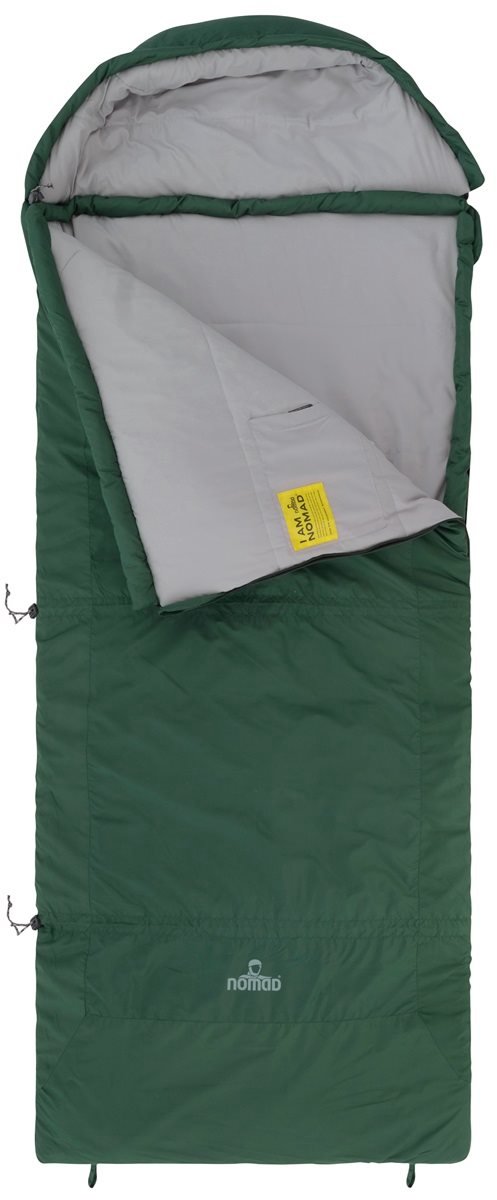 NOMAD® Triple-S Premium Junior Slaapzak | Groen | 2 in 1: Mummy / Dekenmodel | Kinderslaapzak Zomer- en herfstzijde