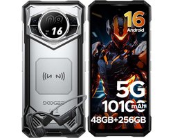 Robuuste Smartphone - DOOGEE S200 VIP - 48 GB RAM+256 GB ROM (TF 2TB) - 10100 mAh - 6,72 inch - Dual SIM 5G - NFC - OTG - GPS - Botgeleidingsheadset - Zilver
