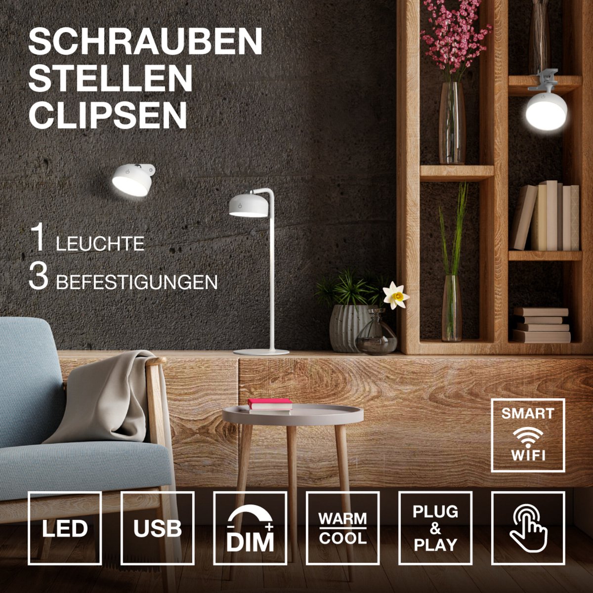OSRAM LED nachtlampje NIGHTLUX CEILING, wit, sensor batterij