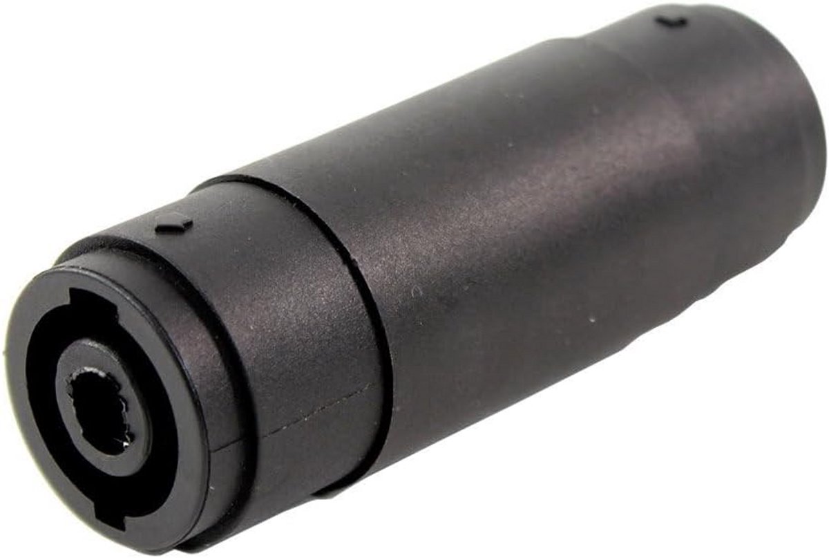 Speakon Koppeling Adapter Vrouwelijk naar Vrouwelijk Zwart