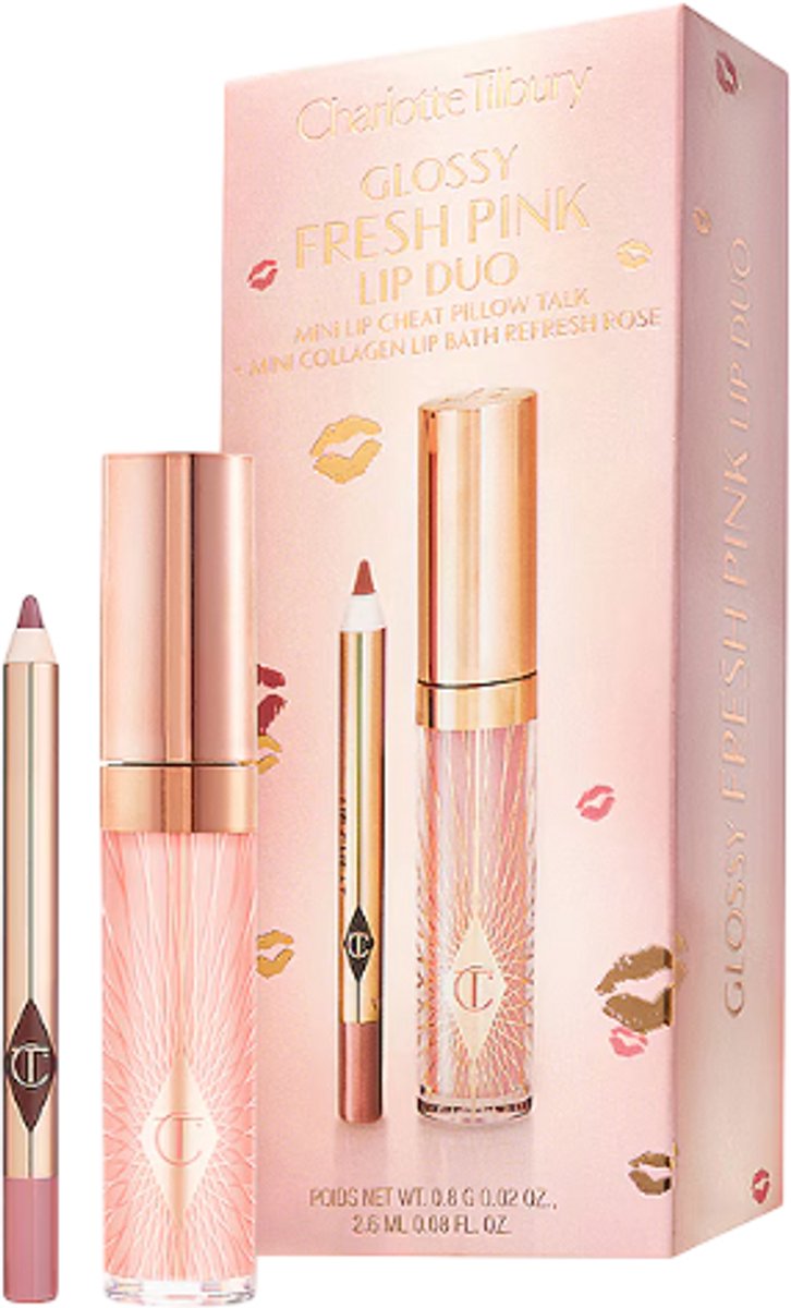 Charlotte Tilbury - Glossy Fresh Pink Lip Duo - Pillow Talk & Refresh Rose