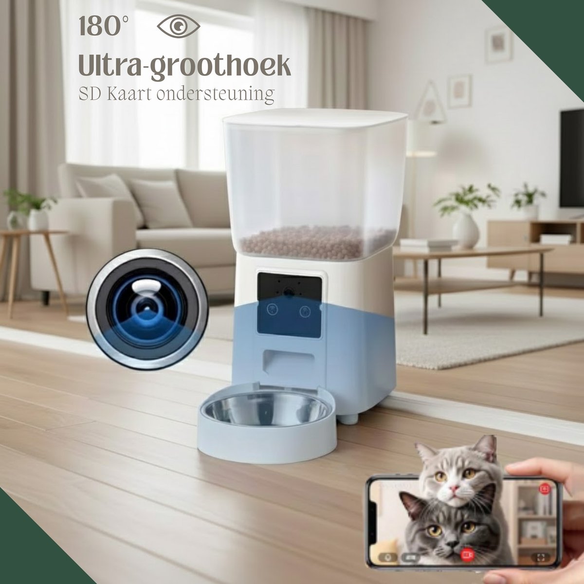 petsfamily Automatische Voerbak met Camera & App thumbnail 3