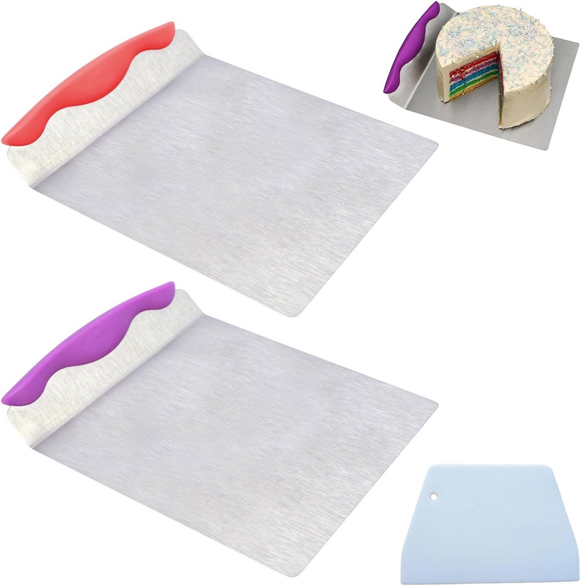 RVS Taillifthoog voor Taarten en Pizza - Bakgereedschap Set 2 Stuks (24x20 cm)