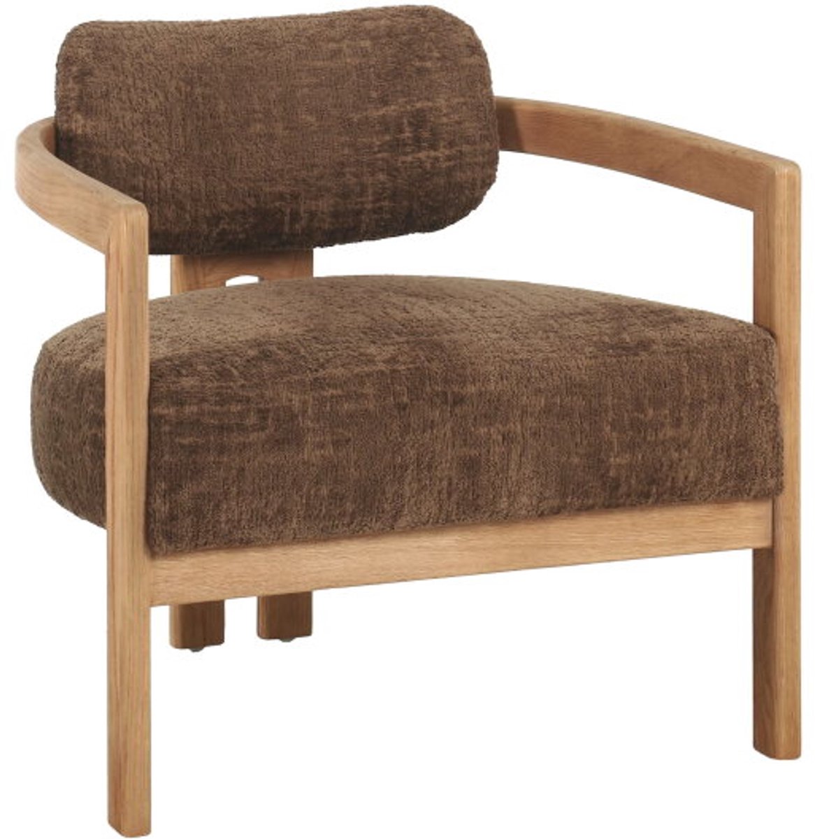 MUST Living Lounge chair Kelly natural,75x73x73 cm, luxor hazelnut