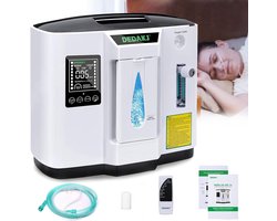 MELVRA Zuurstofconcentrator - Zuurstofmachine - 93% Hoge Concentratie - 1-7L/min Regelbare Stroom - Zuurstofconcentraat - Draagbaar - Voor Thuis, Kantoor en Reizen