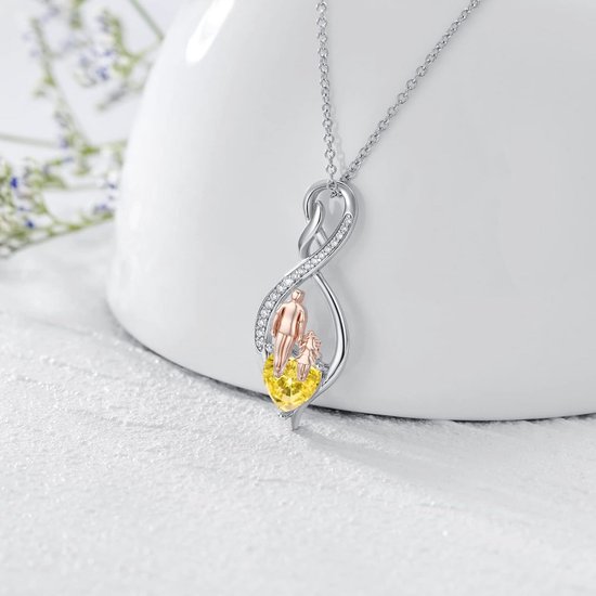 Tarsus Dochter ketting van papa, papa liefde dochter voor altijd, vader tot dochter hart hanger ketting verjaardag Valentijnsdag geschenken voor meisjes, Roestvrij staal, Zirkonia