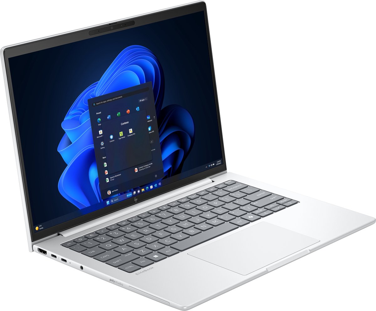 HP EliteBook 8 G1i AI Intel Core Ultra 5 225U Laptop 35,6 cm (14") WUXGA 16 GB DDR5-SDRAM 1 TB SSD Wi-Fi 6E (802.11ax) Windows 11 Pro AI PC Zilver
