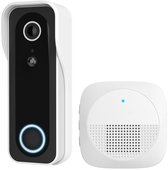 Trust Draadloze Video Deurbel - DOORCAM-3000 - Accu oplaadbaar met USB-C - 2K 3MP - Geen Abonnementskosten - inclusief Chime - Deurbel met Camera - Wit