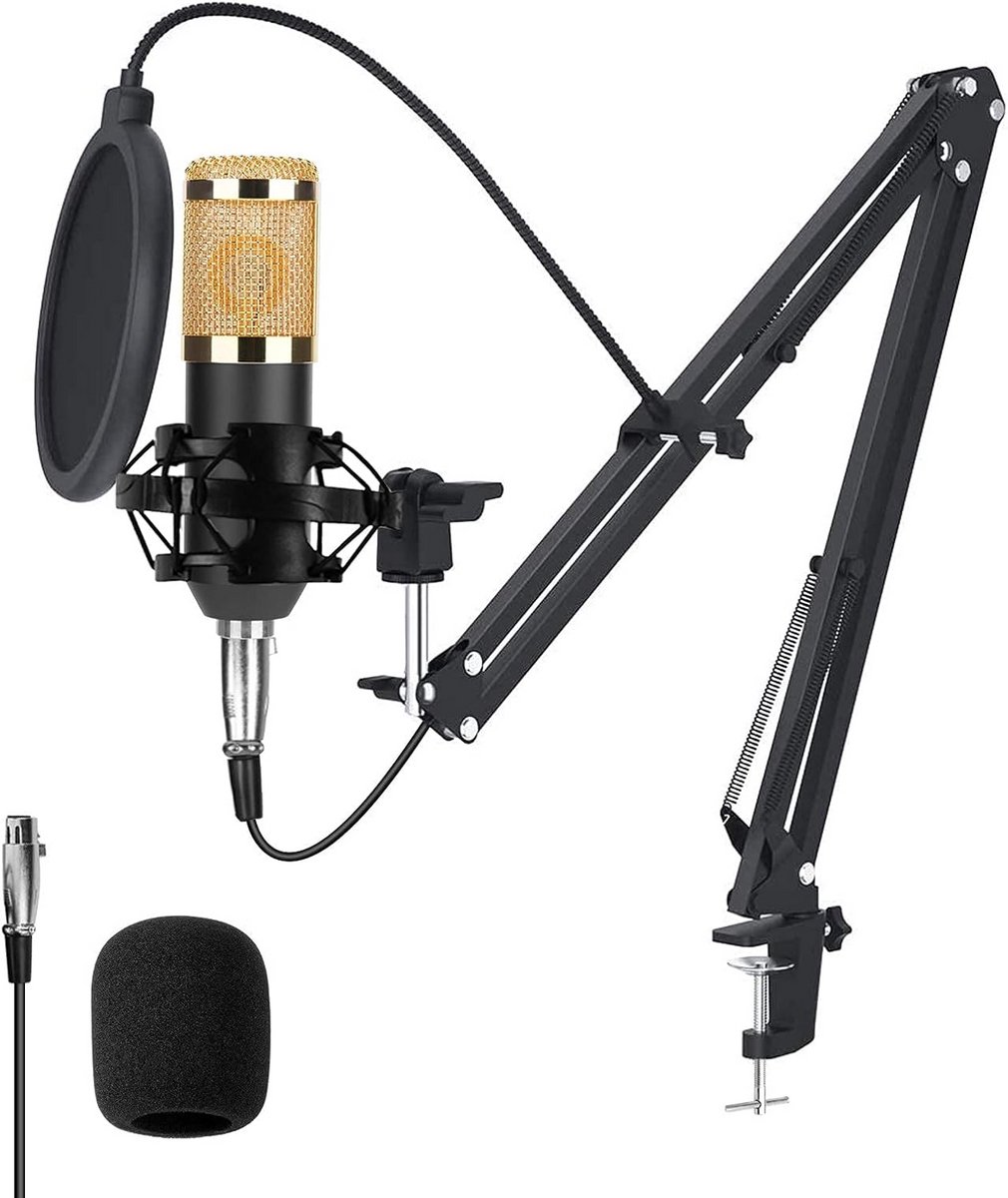 Professionele USB Condensatormicrofoon Set voor Studio Opnames en Streaming