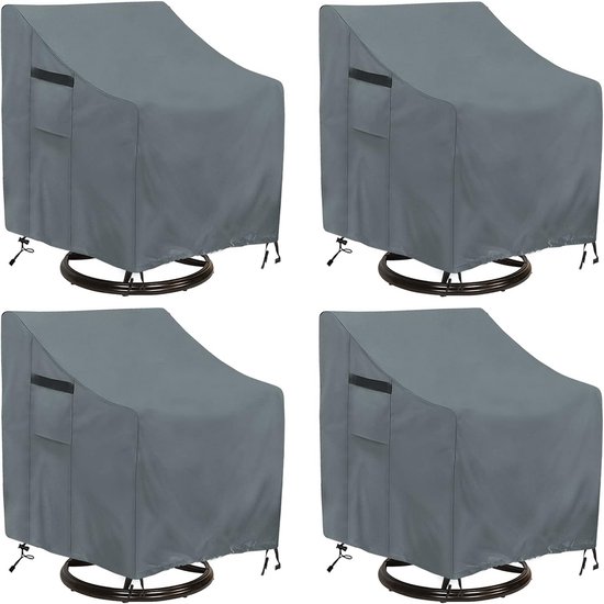 LSongSKY Hoes voor draaibare loungestoel, 2 stuks, 100% waterdichte