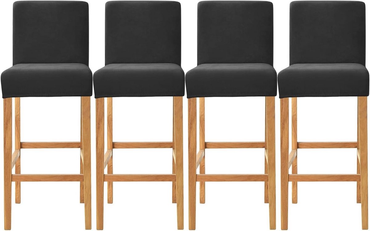 Stretch Fluweel Barkruk Hoezen voor Hoge Krukken - Wasbaar en Verwijderbaar