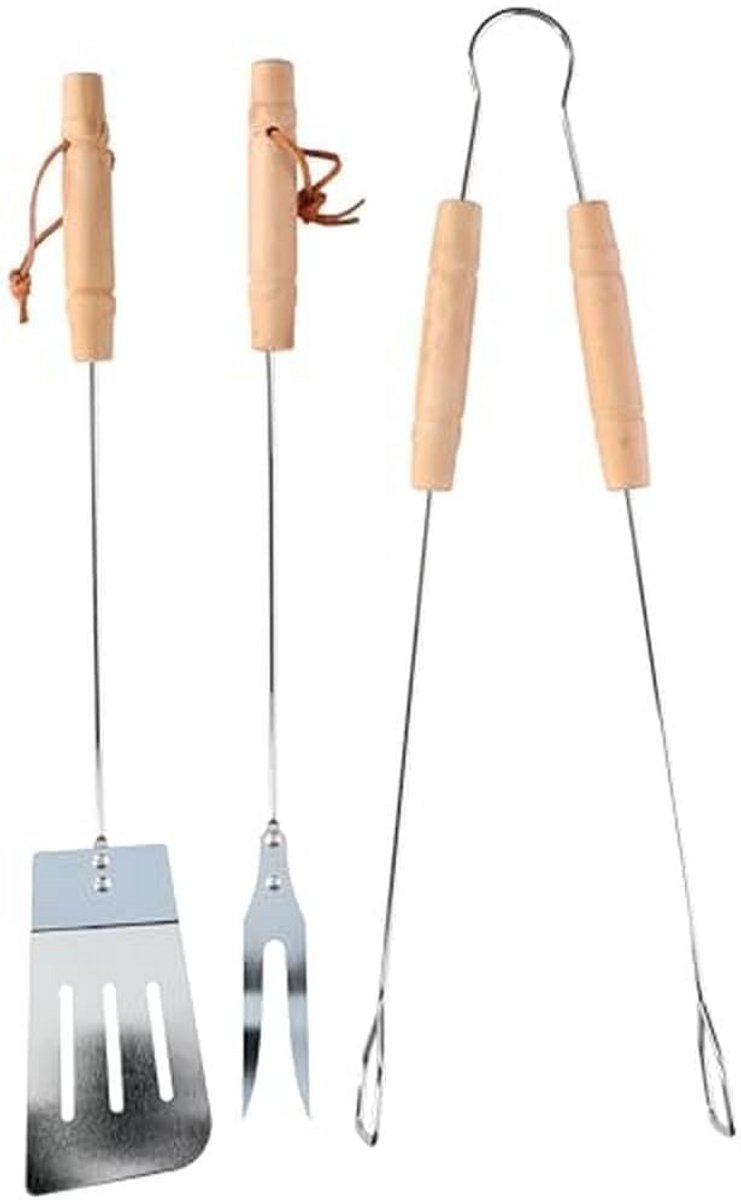 Set van 3 Metalen Barbecue Accessoires 6.5 x 38 cm