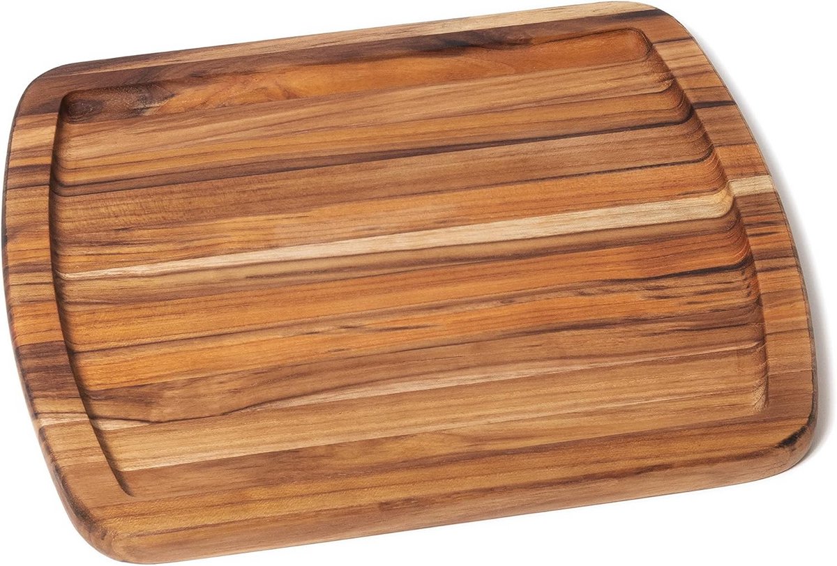 Kleine Teakhouten Snijplank en Serveerplank voor Keuken en Borrel