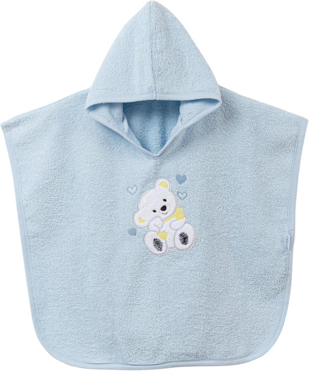 Zachte Katoenen Baby Badponcho met Sterren - Absorberende Capuchonhanddoek
