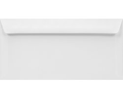 Gladde witte enveloppen DL - 110 x 220 mm - 50 stuks - HK zelfklevend met plakstrip - 100 gram - Lessebo - Netuno
