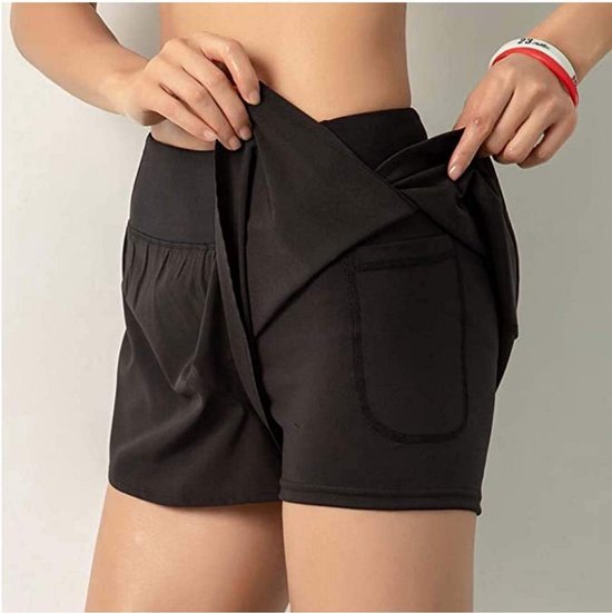 Dames Hardloopshorts 2-in-1 met Zakken - Sportbroekje voor Fitness, Yoga en Joggen — afbeelding 3