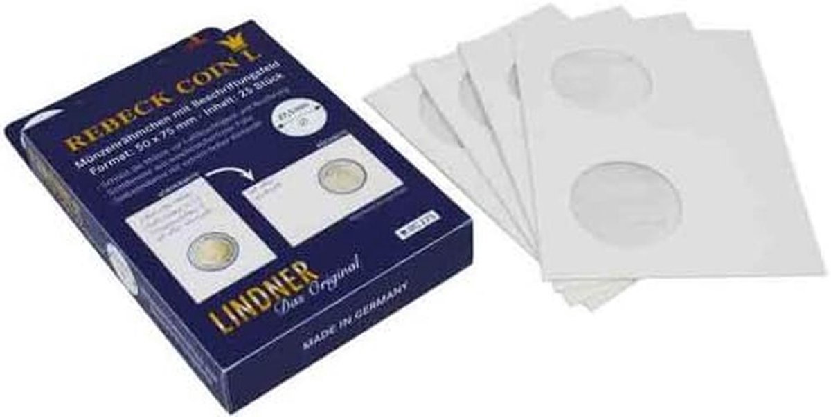 Muntcassettes Zelfklevend voor Munten tot 32,5 mm - Set van 25