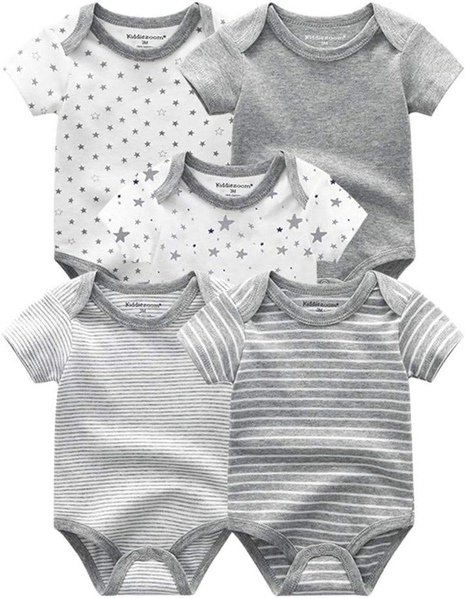 Set van 4 Katoenen Babybroekjes met Elastische Tailleband
