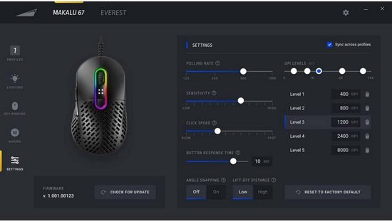 Ergonomische Lichtgewicht Gaming Muis met RGB en PAW3370 Sensor — afbeelding 3