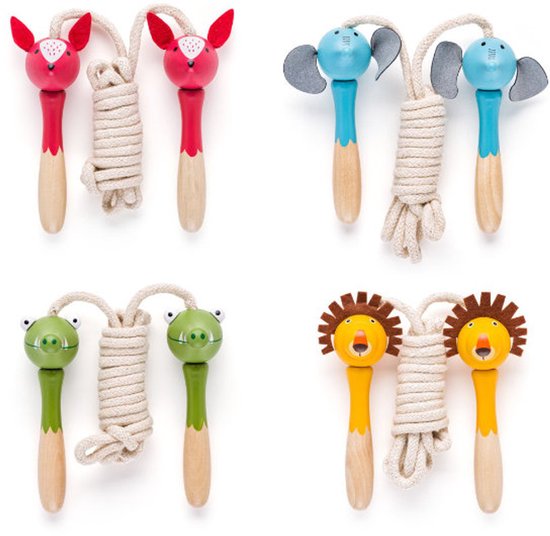 Woody springtouw Jungle multicolor speelgoed voor kinderen.